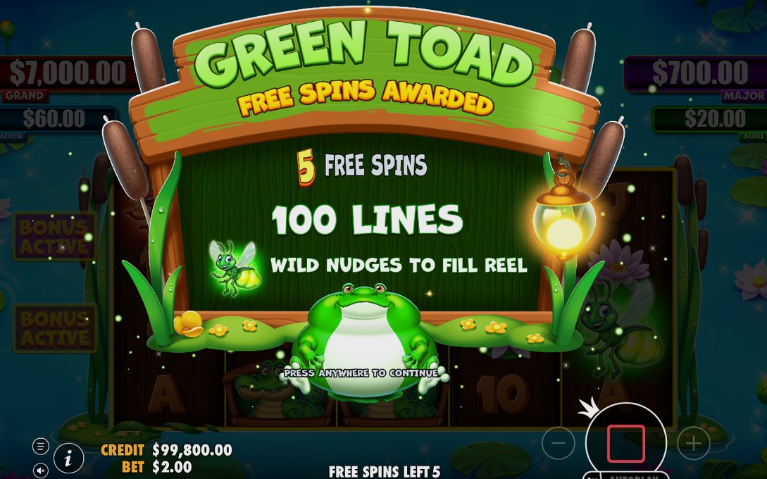Free Spins round running on the 5x3 grid