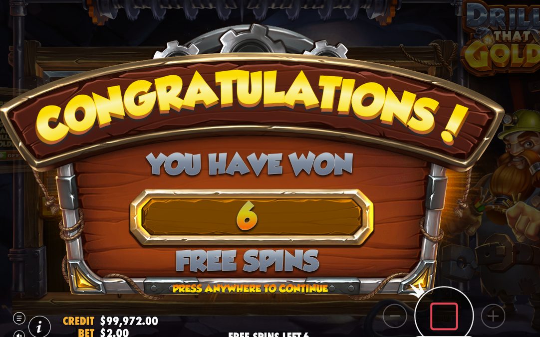 Gold Spins retrigger with extra spins added