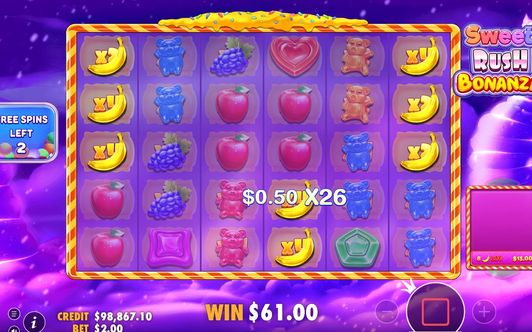 Free Spins mode screen, apart from the Base Game
