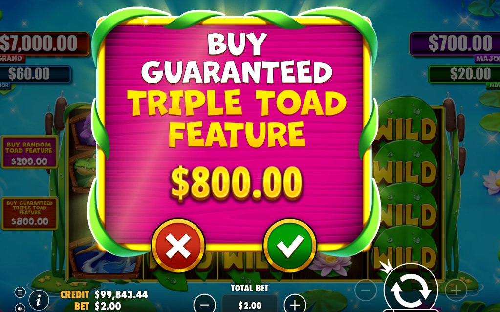 Random Toad Feature in play with the special reels