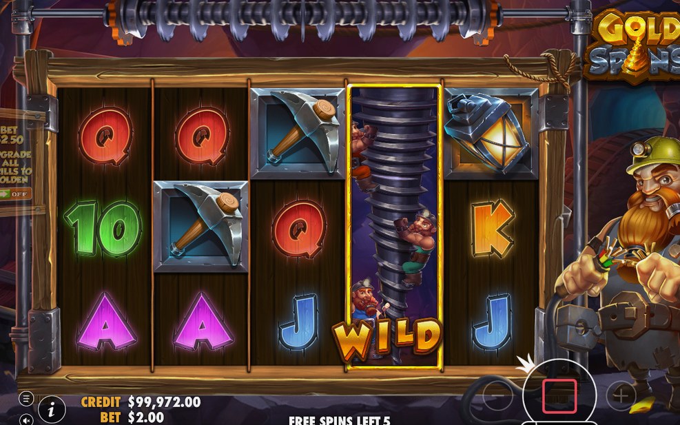 Gold Spins round with special reels and free spins